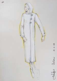 Fashion sketch, fashion design, women's fashion, fashion collection Prêt à porter autumn-winter