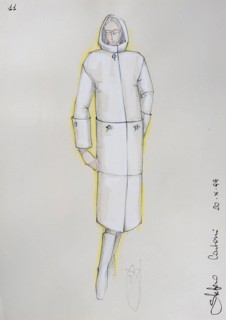 Fashion sketch, fashion design, women's fashion, fashion collection Prêt à porter autumn-winter