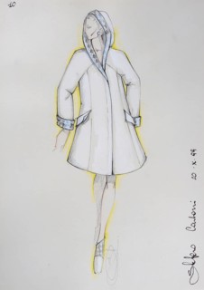 Fashion sketch, fashion design, women's fashion, fashion collection Prêt à porter autumn-winter