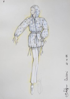 Fashion sketch, fashion design, women's fashion, fashion collection Prêt à porter autumn-winter