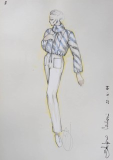 Fashion sketch, fashion design, women's fashion, fashion collection Prêt à porter autumn-winter
