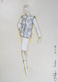 Fashion sketch, fashion design, women's fashion, fashion collection Prêt à porter autumn-winter