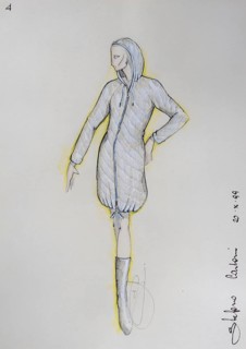 Fashion sketch, fashion design, women's fashion, fashion collection Prêt à porter autumn-winter