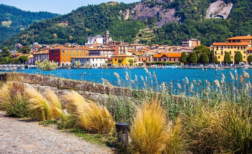 Paratico and Sarnico on the Lago d Iseo in Lombardy Italy