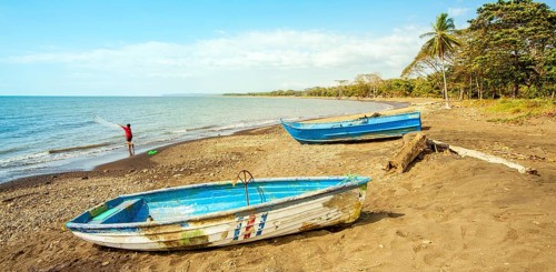 On the beach of Playa Tarcoles Costa Rica