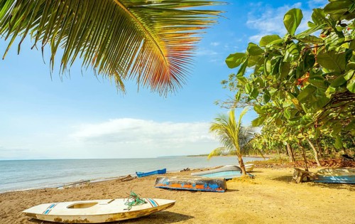 On the beach of Playa Tarcoles Costa Rica