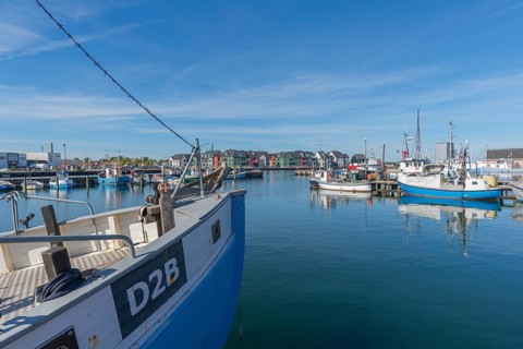 Fishing harbour of Kerteminde, Great Belt, Fyn, Fyn Island, Baltic Sea, Denmark, Europe