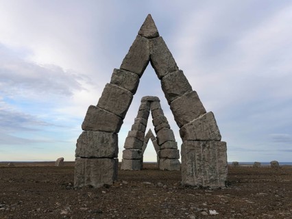 The Arctic Henge stone circle in Raufarhofn in the north-east of Iceland