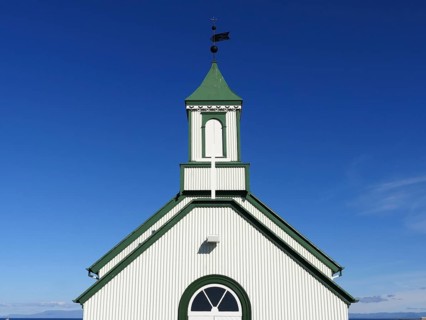 Church in Gardur on the Reykjanes Peninsula in Iceland