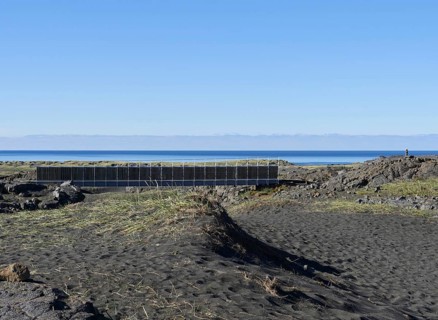 Midlina Bridge between the continents, Reykjanes, Iceland, Europe