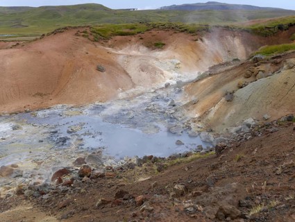 Seltun solfatar field in the Krysuvik volcanic system in the south of the Reykjanes peninsula in