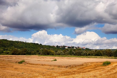 A landscape near Dorndorf with a view of the Dornburg locks a landscape with thorn village