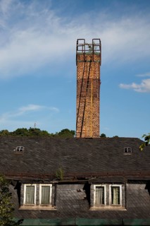 An old chimney on a ruin in Bad Lobenstein an old chimney on a ruin in Bad Lobenstein