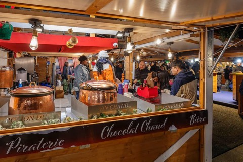 Christmas market, La Defense, Paris, Ile de France, France, Paris, Ile de France, France, Europe