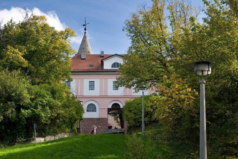The gatehouse of the Leuchtenburg castle near Jena near Kahla in Saaleholzland