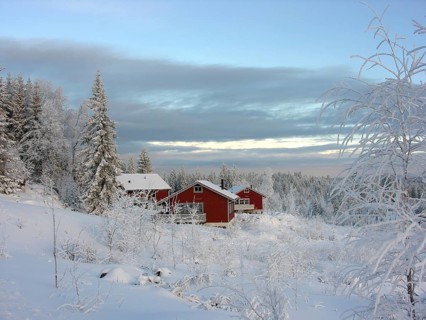 Branäs is a ski resort in Värmland. The cabins are spread out between the pistes and cross-country