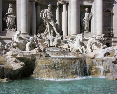 The Trevi Fountain, in Italian Fontana di Trevi, one of the most important sights in Rome, is the