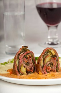 Veal roulade and sauce