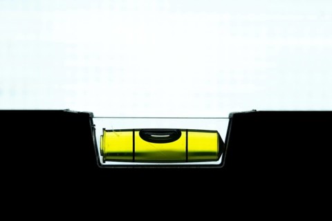 Spirit level of a spirit level, in balance, even