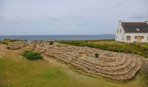 Menez Dregan prehistoric archaeological site, Plouhinec, Finistere Penn ar Bed department, Brittany