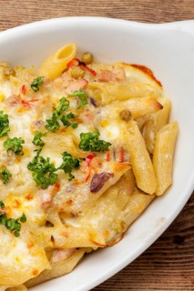 Rigatoni emiliana gratin