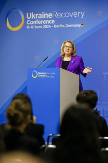 Ukraine Recovery Conference URC. Svenja Schulze (SPD), Federal Minister for Economic Cooperation