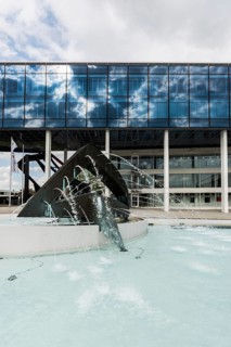 Würth administration building, sculpture Robert Jacobsen, Gaisbach, Künzelsau, Baden-Württemberg,