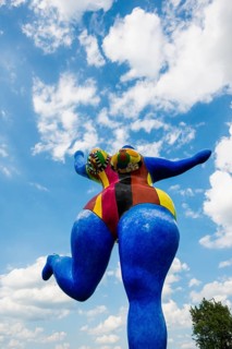 Würth Museum 2, Sculpture Blue Nana by Niki de Saint Phalle, Gaisbach, Künzelsau,