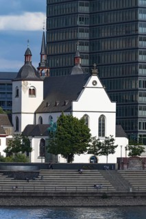The monastery church of Alt St. Heribert is one of the 13 small Romanesque churches looked after by