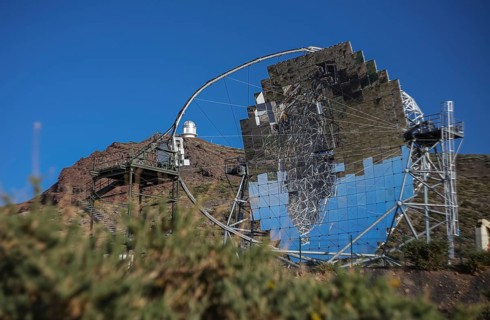 MAGIC Telescope at the Roque de los Muchachos Observatory, ORM, astronomical observatory located in