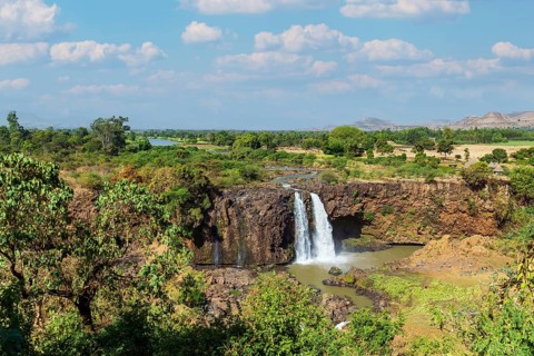 African Blue Nile Falls, Tis Issat with low water