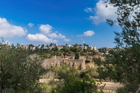 View on the Georgian Monastery of the Cross
