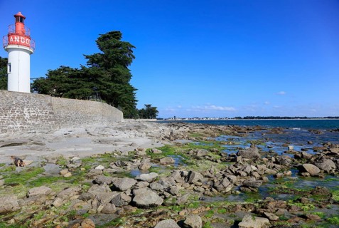 Leuct Tower Phare de Langoz on the coast of Loctudy, department Finistere Penn ar Bed, region