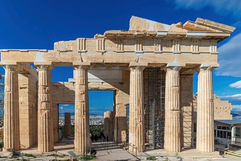 Acropolis Hill in Athens of Greece