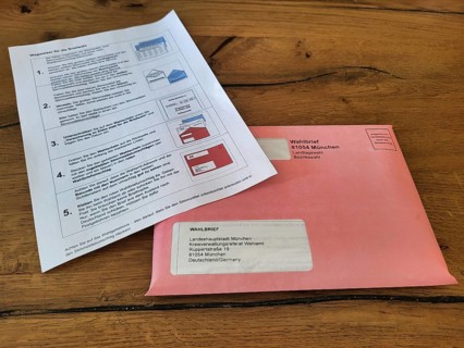 Postal voting, election documents for the 2023 election in Bavaria