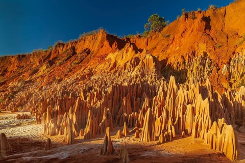 This unique colorful formation is unique to the region of Diego Suarez and only accessible by 4x4
