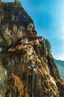 View of Taktshang Monastery on the mountain in Paro, Bhutan, Asia