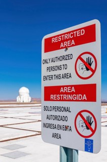 The Very Large Telescope facility with an auxillary telescope in the background