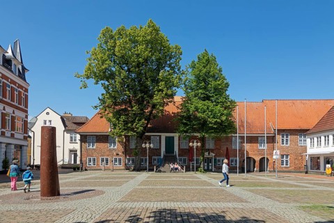 Town Hall, Market Square, Eckernforde, Schleswig-Holstein, Germany, Europe