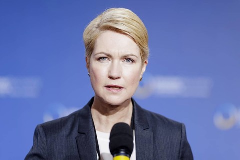 Manuela Schwesig, SPD, Minister President of Mecklenburg-Western Pomerania, President of the
