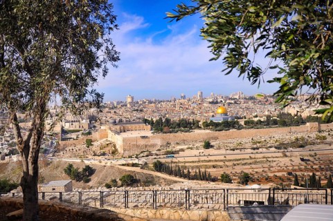 The Dome of the Rock seen from Mount of Olives