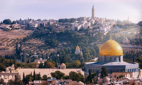 The Dome of the Rock seen from inside the old town