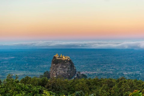 Sunrise at Mount Popa in Mynamar