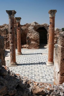 A few of the remaining pillars which once builded the Capitol