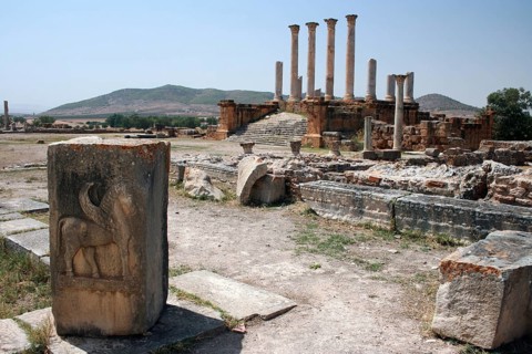 A few of the remaining pillars which once builded the Capitol