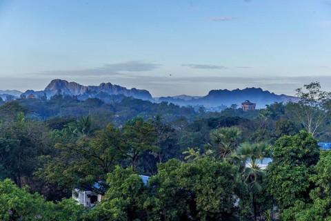 Early morning in Hpa-An, Myanmar, Asia