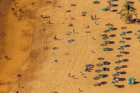 The beach of Las Teresitas, a famous beach near Santa Cruz de Tenerife