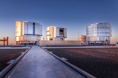 CERRO PARANAL, ATACAMA DESERT, CHILE, OCT. 5, 2010: The VLT, Very Large Telescope complex at the