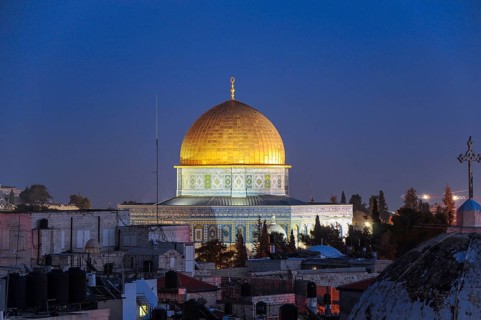The Dome of the Rock with its golden cupola