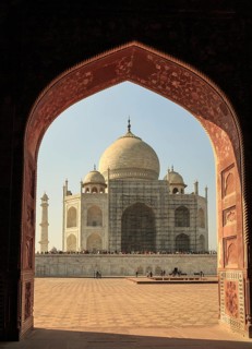 The Taj Mahal in Agra, India is the most visited landmark in India